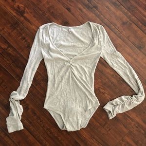 FP grey v-neck bodysuit!